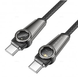 Кабель Type-C Type-C PD Borofone BU49 60W Smart LED 1.2m черный