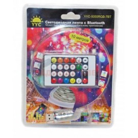 Лента гирлянда LED YYC-5050RGB-7BT 10m, Usb, bluetooth